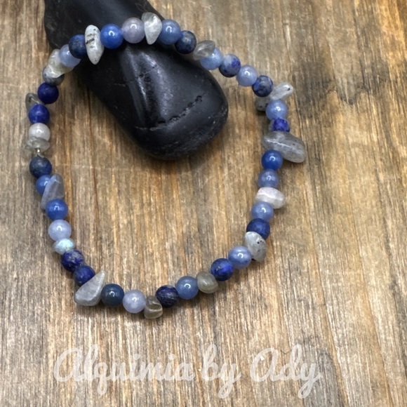 Alquimia by Ady Blue and Gray Stone Bracelet lapis labradorite - Picture 1 of 1